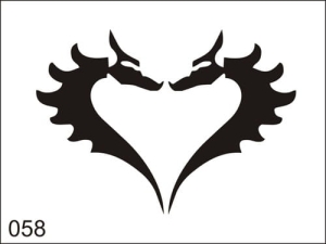 Disegno di tatuaggio aerografo M058