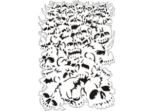Disegno aerografo teschi/skull B001