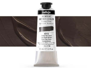 Vallejo Acrylic Artist Color 16313 Van Dyck Brown (60ml)