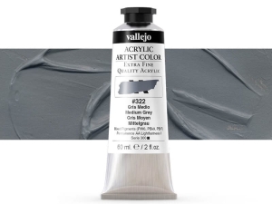 Vallejo Acrylic Artist Color 16322 Medium Grey (60ml)