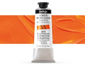 Vallejo Acrylic Artist Color 16618 Fluorescent Orange (60ml)