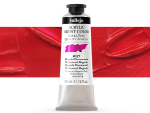 Vallejo Acrylic Artist Color 16621 Fluorescent Magenta (60ml)