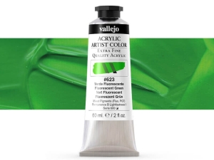Vallejo Acrylic Artist Color 16623 Fluorescent Green (60ml)