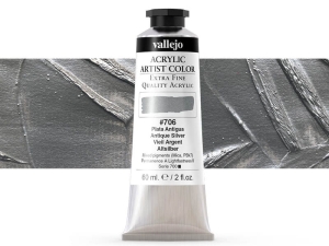 Vallejo Acrylic Artist Color 16706 Antique Silver (60ml)