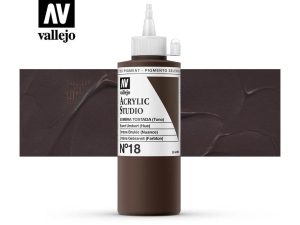 Vallejo Acrylic Studio 22018 Burnt Umber (Hue) (200ml)