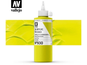 Vallejo Acrylic Studio 22930 Fluorescent Yellow (200ml)