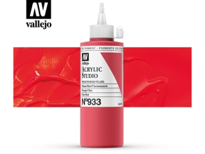 Vallejo Acrylic Studio 22933 Fluorescent Flame Red (200ml)