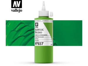 Vallejo Acrylic Studio 22937 Fluorescent Green (200ml)