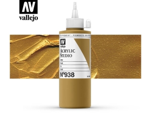 Vallejo Acrylic Studio 22938 Metallic Gold (200ml)