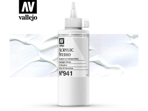 Vallejo Acrylic Studio 22941 Reactive Blacklight White (200ml)