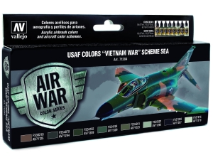 Vallejo Model Air USAF Set 71204 USAF Colors Vietnam War Scheme Sea (8)