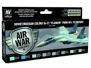 Vallejo Model Air Set 71602 Soviet / Russian colors Su-27 "Flanker" from 80's to present (8)