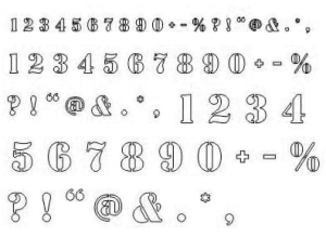 Normografo aerografo NUMERI D001