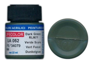 Colore LifeColor UA052 mimetic dark green rim 71