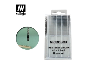 Vallejo T01001 Microbox drill set (20) 0.3-1.6mm