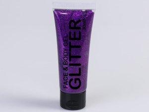Glitter Gel Tube purple 30 ml