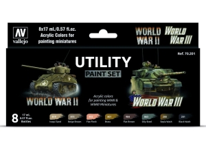 Vallejo Model Color Wargames 70201 Utility Paint Set (8)