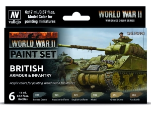 Vallejo Model Color WWII 70204 British Armour & Infantry (6)