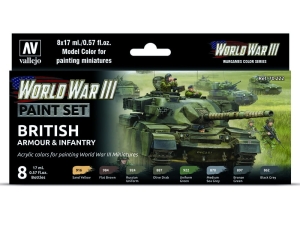 Vallejo Model Color WWIII 70222 British Armour & Infantry (8)