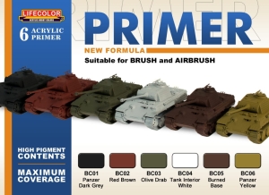 Kit aerografo di colori camouflage LifeColor PS01 PRIMER SET