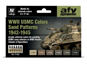 Vallejo Model Air AFV Set 71624 WWII USMC Colors Sand Patterns 1942-1945 (6)