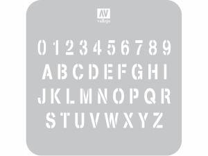 Vallejo Stencils ST-LET002 Stamp Font