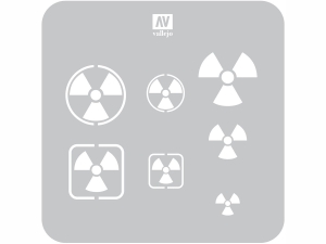 Vallejo Stencils ST-SF005 Radioactivity Signs