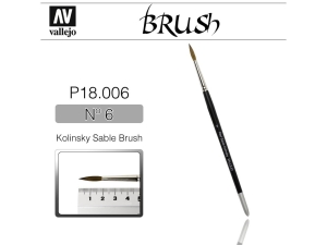 Vallejo Brush P18006 Kolinsky Sable Brush No.6