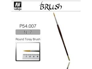 Vallejo Brush Synthetic P54007 Round Toray Brush No.7