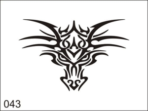 Disegno di tatuaggio aerografo M043