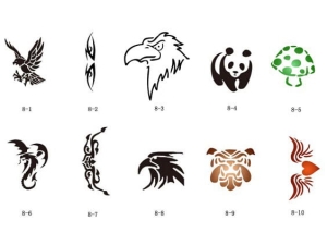 Glitter tattoo stencils SET Fengda S08