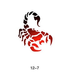 Disegno per glitter tattoo Fengda 12-07