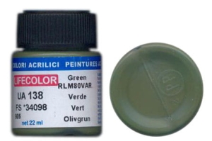 Colore LifeColor UA138 mimetic green rim 80 var