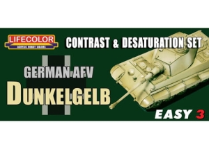 Kit aerografo di colori camouflage LifeColor MS01 GERMAN AFV DUNKELGELB